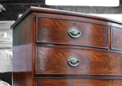 Edwardian Flame Cut Mahogany Chest Of Drawers